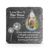 If Tears Could Build A Stairway & Memories A Lane - Personalized Garden Memorial Stone, Remembrance Gift