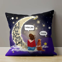 Dog On The Moon Memorial Personalized Pillow P-PT836